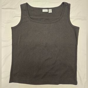 Sutton Studio Black Tank Top